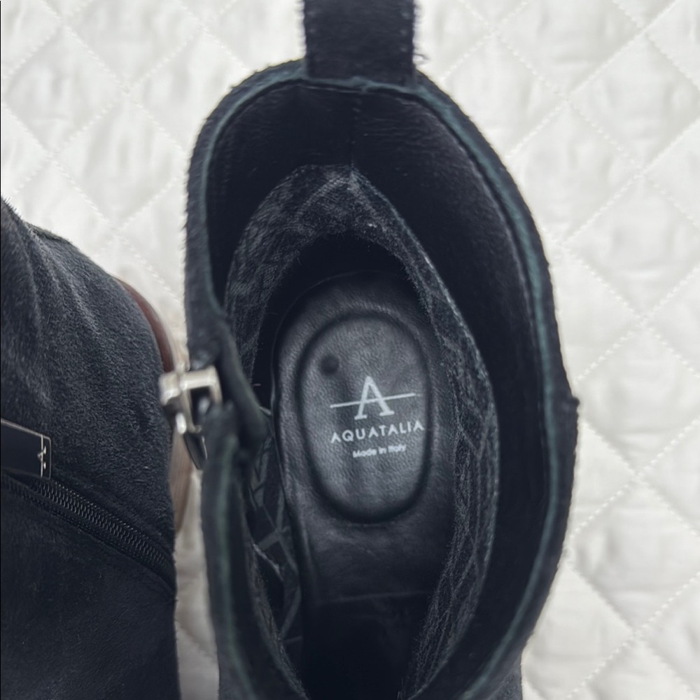 AQUATALIA Black Suede Ankle Boots - Picture 3 of 6
